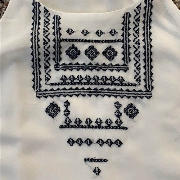 SIZE S Sweet Journey Navy & White Print Tank - Picture 4 of 5
